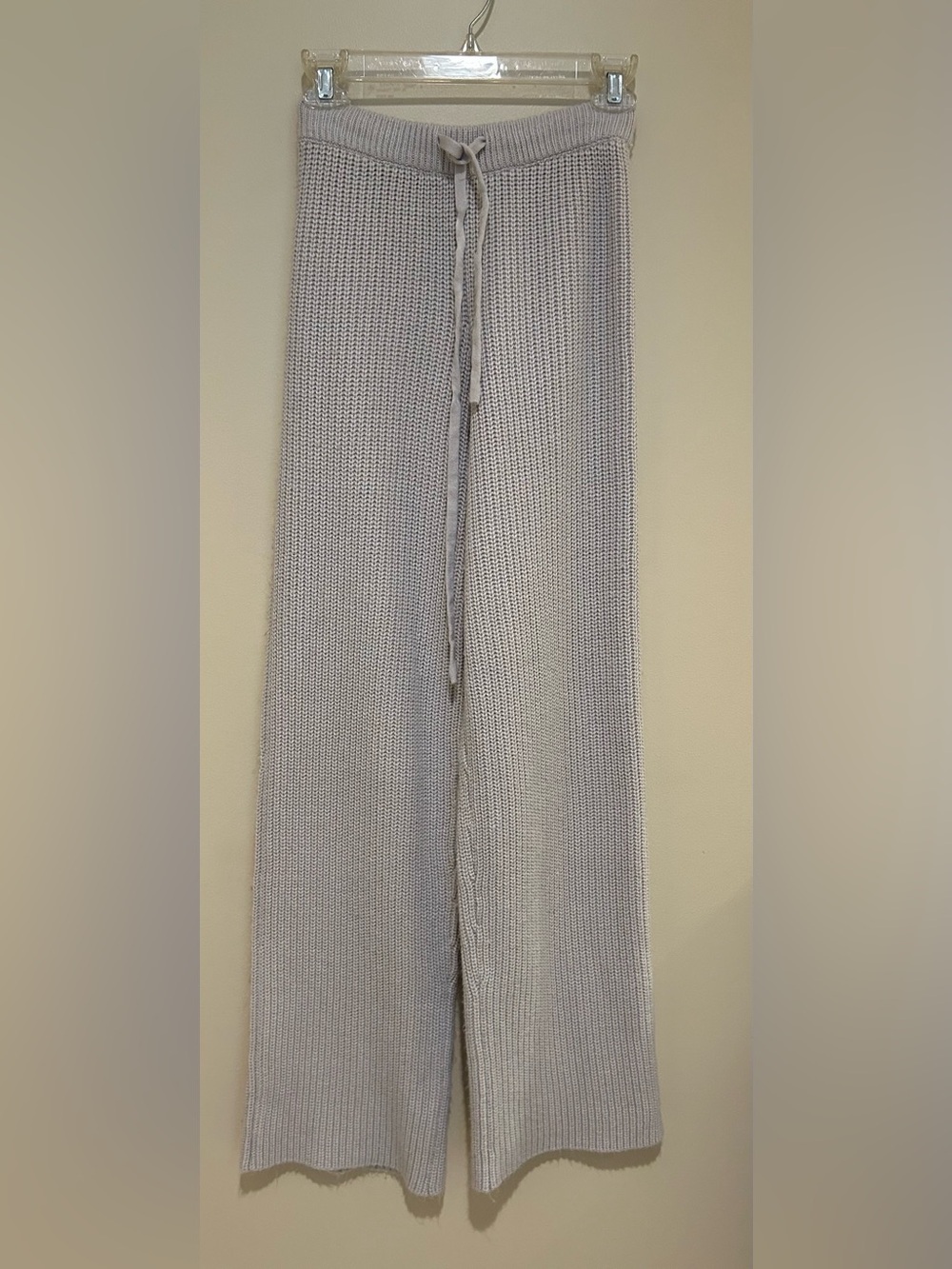 SABO Australia Knit Wide-Leg Drawstring Pants Cream Size XS